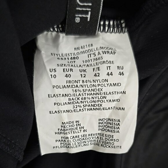 MIRACLESUIT Women's One Piece Tummy Control Swimsuit Black Pink Floral Size 10 - Picture 7 of 11